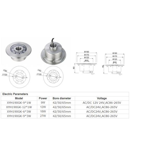 Heat Proof IP67 DC12V Underground Pool Lights