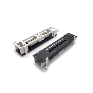 RoHS Certified 24 Port RJ45 Patch Panel with 1U Height and 19-inch Rack Mounting