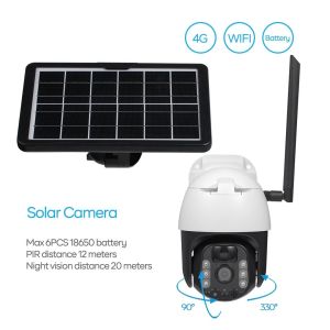 Security System 4G Solar Outdoor Camera Waterproof IP66 Camera For Backyard