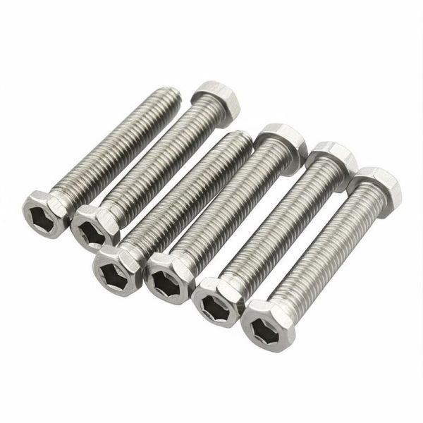 Passivation Treated Stainless Steel Security Screws Featuring External Hexagon