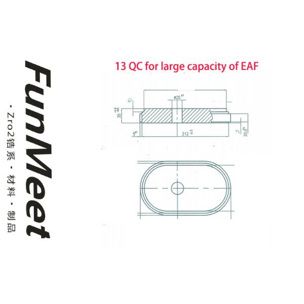 Full Set Zirconium Plate , 13qc ZrO2 Slide Plate For Taphole EAF Erosion