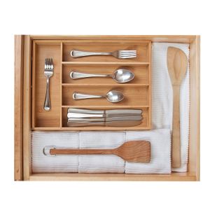 Customized Adjustable Bamboo Storage Drawer Divider Organizer