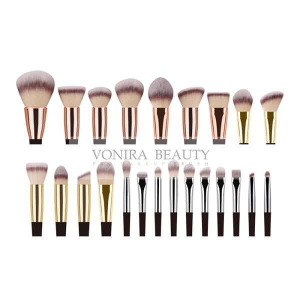 Quality 23 Pieces Synthetic Private Label Makeup Brushes / Handmade Makeup Brushes wholesale