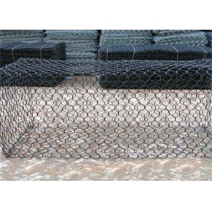3 X 1 X 1 M Hexagonal Gabion Wire Mesh 8 X 10 Cm Opening Gauge 2.7mm Pvc Coated