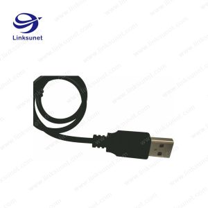Black Length Customized Soldering USB Cable Wiring Harness Full Automatic