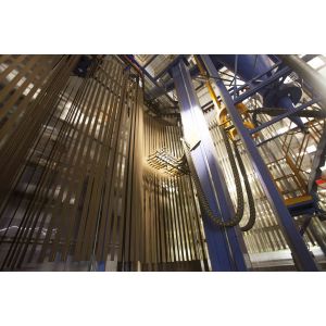 China Saudi LPG Heating System Metal Booth Aluminium Profiles Vertical Powder Coating Production Line on sale