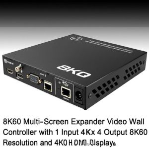 8K60 Multi-Screen Expander Video Wall Controller with 1 Input 4 Output 8K60