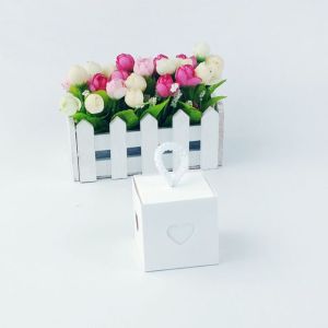 Biodegradable 5.5cm Candy Kraft Paper Favor Boxes With Rope Ring