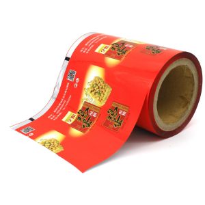Printed Lamination PET12 PE60 Flexible Film For Auto Packing Machine Snack Candy Packaging