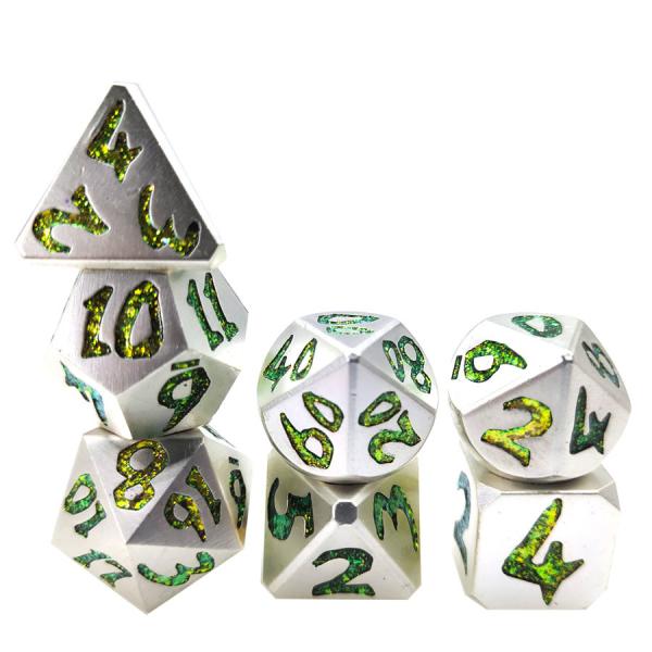 Quality Practical Plating Sharp Metal Dice Set Nontoxic Mini RPG Luxury Polyhedral wholesale