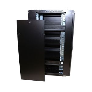 32U 19 Inch Signal Network Equipment Rack Vertical 800mm Depth Black Color