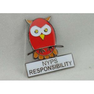 NYPS promotional lapel pins By Iron Stamped With Safety Pin And Epoxy