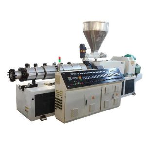 Plastic PVC Pipe Extrusion Line Machine Conical Twin Screw