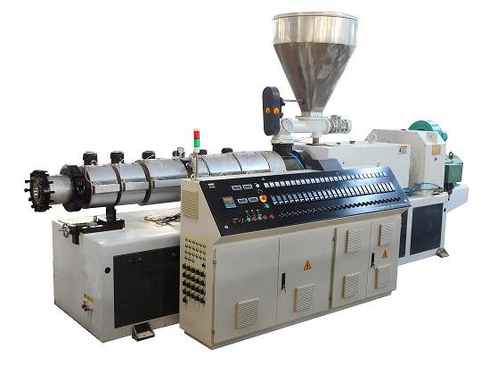 Quality Plastic PVC Pipe Extrusion Line Machine Conical Twin Screw wholesale