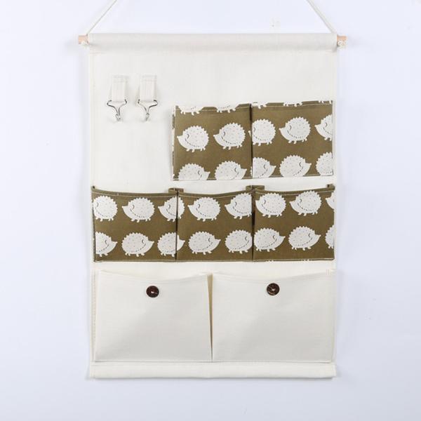 Puting hanging storage bag pockets organizer door wall chest holder customized red blue stripe