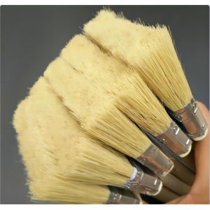 Pure Bristles Paint Brush With Wooden Handle and Epoxy Glue for Wall Paint