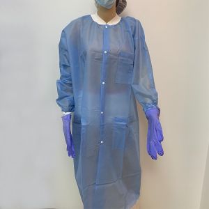 Medical Disposable PP Non-woven Lab Coat with Cuffs