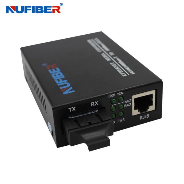 Quality 10 100 1000M SM 1310nm 20km SC Fiber Optic Media Converter wholesale