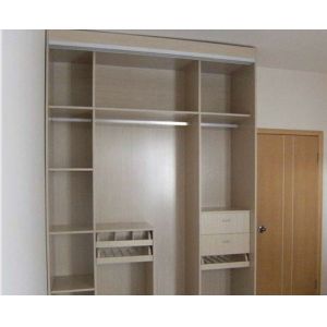 Melamine MFC Surface Particle Board Wardrobe Aluminum Swing Door Trouser Rack