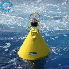 Yellow Marker Buoys In Water Marine Navigation Beacon Buoy Marine Navigation