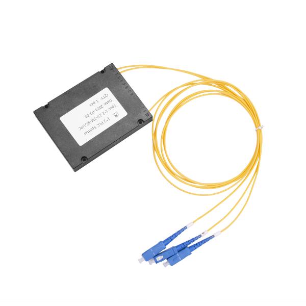 Quality SC / UPC 2.0mm 1M ABS Module Fiber Optic Splitter G657A 1x2 PLC Singlemode wholesale