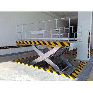 3.5 Ton Loading Bay Equipment Hydraulic Scissor Lift Platform Grey Color
