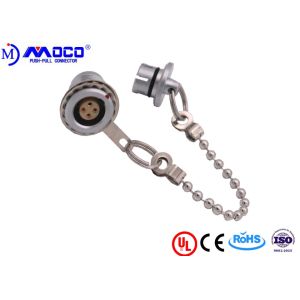 4 Pole Push Pull Electrical Connectors 1B Straight Plug / EGG Panel Mount Socket