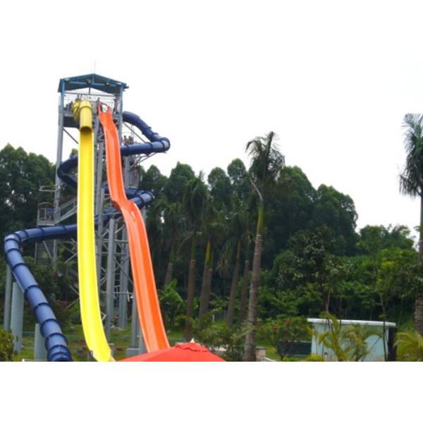 0.85M Width Fiberglass Water Slide Tube 5 - 13M Platform Height 1 Rider / Slide
