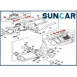 LZ008160 Bucket Cylinder Seal Kit Replacement Kits Fits CASE CX250C CX240B Excavator