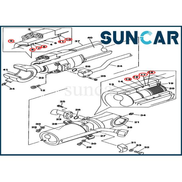 Quality LZ008160 Bucket Cylinder Seal Kit Replacement Kits Fits CASE CX250C CX240B Excavator wholesale