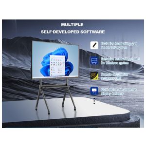 Qtenboard OEM 75 Inch Multi Touch Screen Ai Interactive Flat Panel for