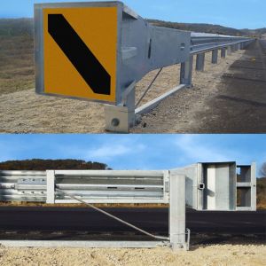 Q235 Q345 Galvanized Powder Coated SKT End Terminal for Highway Guardrail