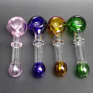 High End Pyrex Glass Hand Pipe Colorful Design With Filters Screen