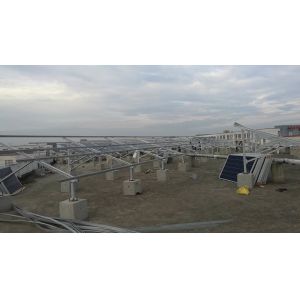 HDG Aluminium Solar Panel Mounting System , Concrete Basement Solar PV Mounting