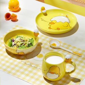 Ready To Ship In Stock Cartoon yellow duck large capacity home mug creative