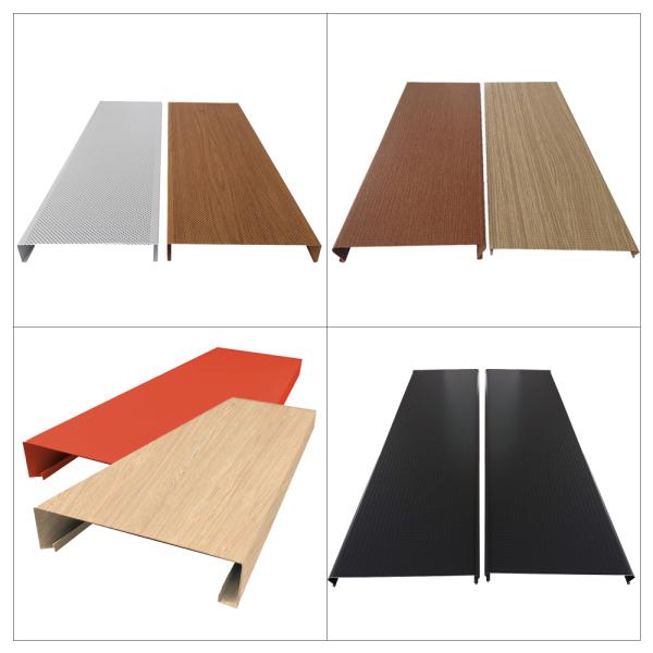 Easy Install Strip Ceiling Sound Absorption Durability Fireproof