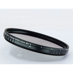 67mm Black Optical Glass Variable ND Filter ND2X-ND32X With Adjustable Size