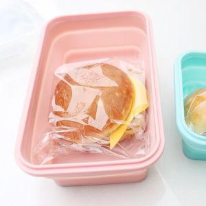 Food Grade Silicone Collapsible Lunch Box Foldable Sustainable With Lid