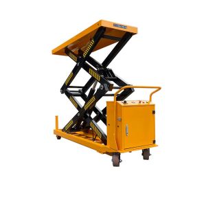 24V Battery 2 Ton Portable Scissor Lift Tables Max Height 1400mm