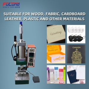 Digital Pneumatic hot foil stamping and embossing machine for Leather Logo
