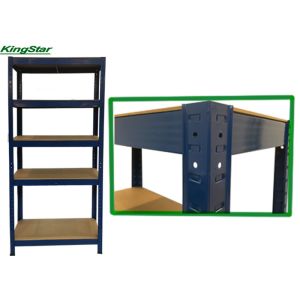 Durable 5 Tier Boltless Shelving , Safe Edge Post Boltless Metal Rack