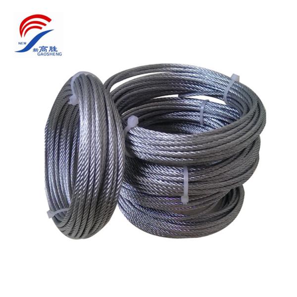 High Carbon Steel Tensile Strength 7x7 1.5mm Galvanized Aircraft Cable