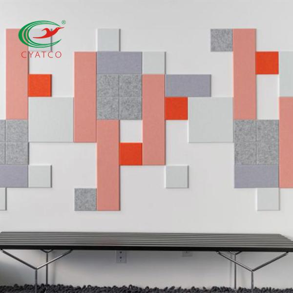 Lightweight Wall Acoustic Sound Tiles PET Felt Nontoxic Sound Proof