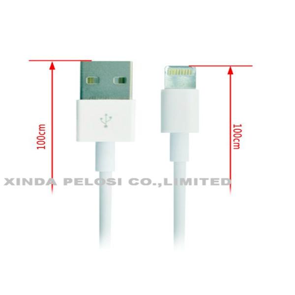 5.0 V Apple Original Lightning Cable , 8 Copper Connector Iphone Lightning Cable