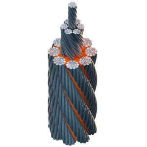 Cheap 22mm Steel Core High Carbon Marine Wire Rope Galvanised For Marine Cranes for sale