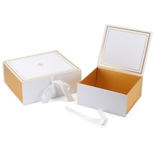 Custom Logo Print Paper Cardboard Foldable Magnetic Shopping Gift Box With