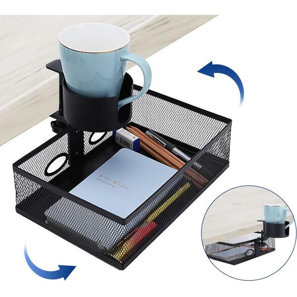 Quality Streamline Your Workspace with Wall Mounted Rotating Under Desk Drawer and Cup Holder wholesale