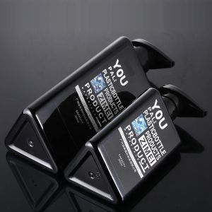 500ml Plastic Bottles For Creams Black Refillable PET Material