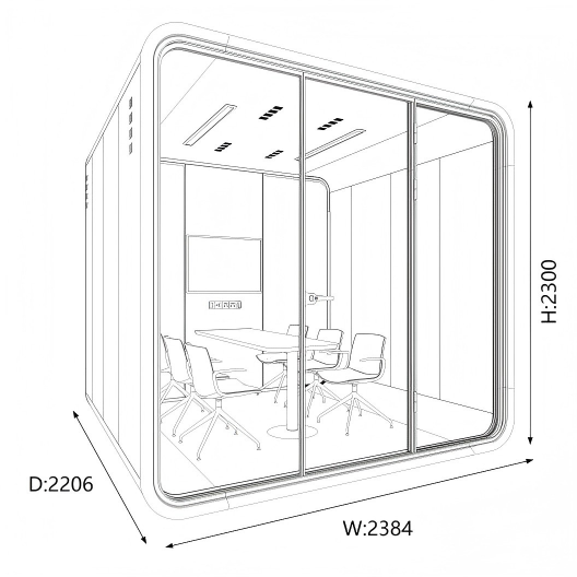 Safety Office Quiet Pods White Soundproof Work Pods Portable For Co Working