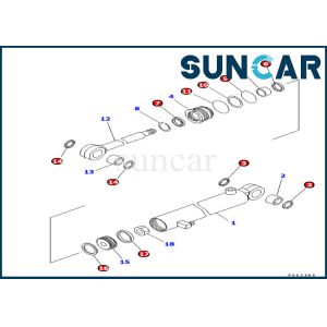 707-98-03460 Excavator Seal Kits Komatsu PC03-2 Arm Cylinder Inner Oil Seal